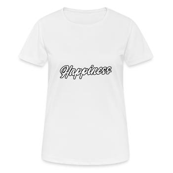 Bonheur - T-shirt respirant Femme - blanc - Devant - AI Model Female 172 dark (172cm)
