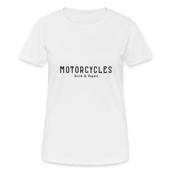 Construction et réparation de motos - T-shirt respirant Femme - blanc - Devant - AI Model Female 172 dark (172cm)