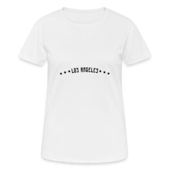 Los Angeles - Frauen T-Shirt atmungsaktiv - Weiß - Vorne - AI Model Female 172 dark (172cm)