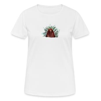 Bär - Frauen T-Shirt atmungsaktiv - Weiß - Vorne - AI Model Female 172 dark (172cm)