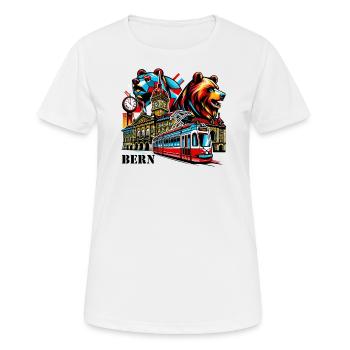 Bern - Frauen T-Shirt atmungsaktiv - Weiß - Vorne - AI Model Female 172 dark (172cm)