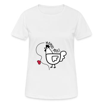 Maman Poule - Fête des Mères - T-shirt respirant Femme - blanc - Devant - AI Model Female 172 dark (172cm)