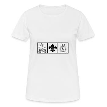 Scout / Scouting - Women's Breathable T-Shirt - white - Front - AI Model Female 172 dark (172cm)