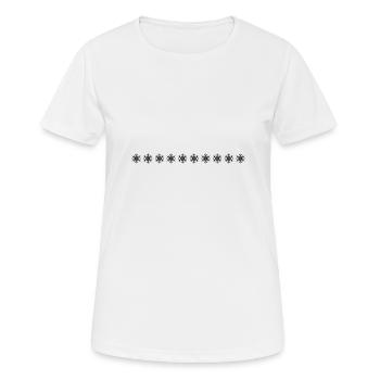 Schneeflocken Streifen - Frauen T-Shirt atmungsaktiv - Weiß - Vorne - AI Model Female 172 dark (172cm)