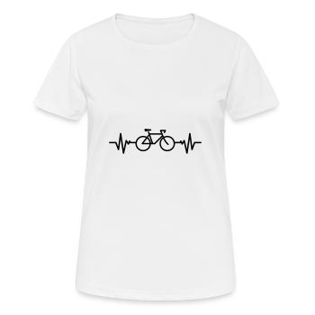 Radfahren / Radfahren - Frauen T-Shirt atmungsaktiv - Weiß - Vorne - AI Model Female 172 dark (172cm)