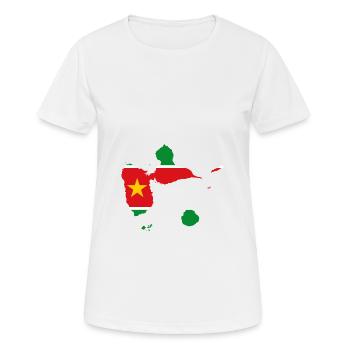 Guadeloupe - T-shirt respirant Femme - blanc - Devant - AI Model Female 172 dark (172cm)