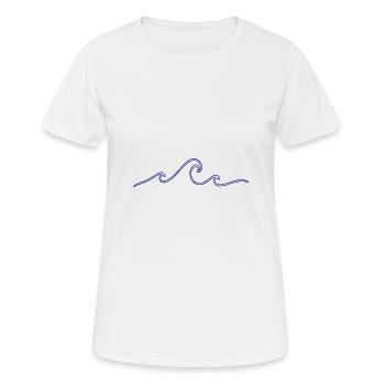 Vagues - T-shirt respirant Femme - blanc - Devant - AI Model Female 172 dark (172cm)