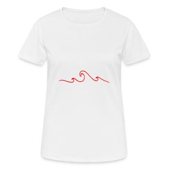 Vagues - T-shirt respirant Femme - blanc - Devant - AI Model Female 172 dark (172cm)