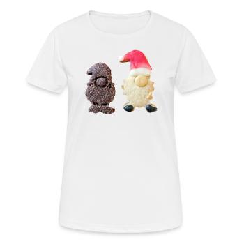 Guezli - Frauen T-Shirt atmungsaktiv - Weiß - Vorne - AI Model Female 172 dark (172cm)