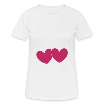 Saint-Valentin, Saint-Valentin, Saint-Valentin - T-shirt respirant Femme - blanc - Devant - AI Model Female 172 dark (172cm)