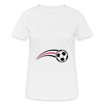 Queue de symbole de football - T-shirt respirant Femme - blanc - Devant - AI Model Female 172 dark (172cm)