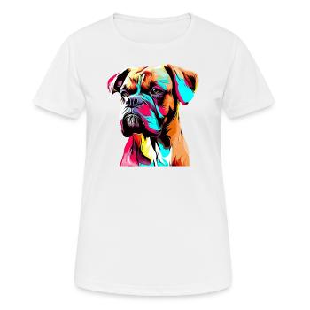 Boxer Drawing - Women's Breathable T-Shirt - white - Front - AI Model Female 172 dark (172cm)