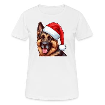 German Shepherd Christmas Spirit - Women's Breathable T-Shirt - white - Front - AI Model Female 172 dark (172cm)