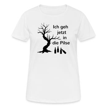 Pils Pilz Bier Biertrinker Pilsner lustige Sprüche - Frauen T-Shirt atmungsaktiv - Weiß - Vorne - AI Model Female 172 dark (172cm)