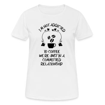 Kaffee Espresso Käffchen - Frauen T-Shirt atmungsaktiv - Weiß - Vorne - AI Model Female 172 dark (172cm)