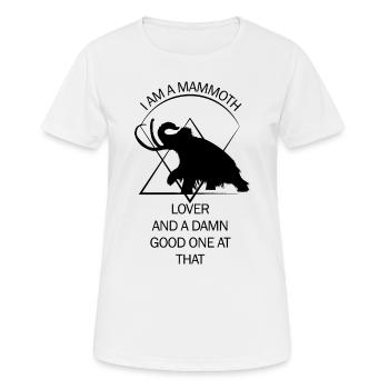 Drôle de mammouth Âge de pierre Conception de l’âge de glace Préhistorique - T-shirt respirant Femme - blanc - Devant - AI Model Female 172 dark (172cm)