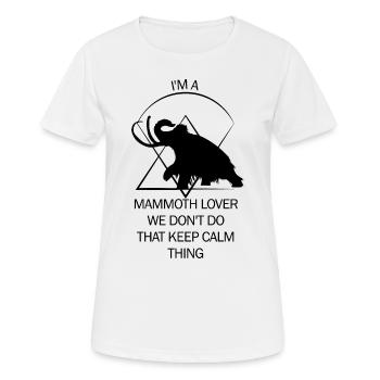 Drôle de mammouth âge de pierre âge glaciaire conception préhistorique - T-shirt respirant Femme - blanc - Devant - AI Model Female 172 dark (172cm)