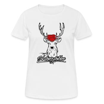 Schwarzwälder Heimat Bollenhut Kuckuck - Frauen T-Shirt atmungsaktiv - Weiß - Vorne - AI Model Female 172 dark (172cm)