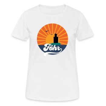 Föhr Vintage - Nordseeinsel Föhr - Frauen T-Shirt atmungsaktiv - Weiß - Vorne - AI Model Female 172 dark (172cm)