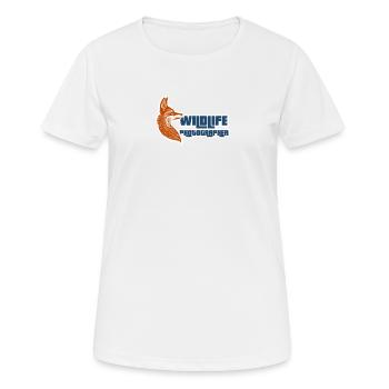 Photographe animalier - T-shirt respirant Femme - blanc - Devant - AI Model Female 172 dark (172cm)
