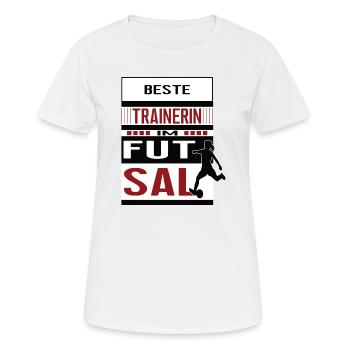 Futsal Trainerin Beste Futsaltrainerin Team - Frauen T-Shirt atmungsaktiv - Weiß - Vorne - AI Model Female 172 dark (172cm)