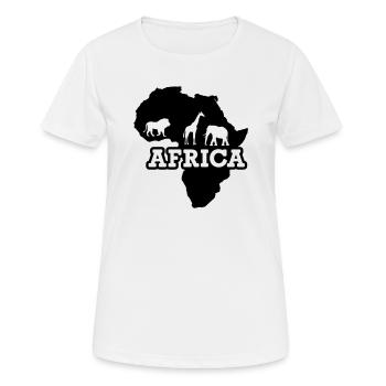 Afrique - T-shirt respirant Femme - blanc - Devant - AI Model Female 172 dark (172cm)