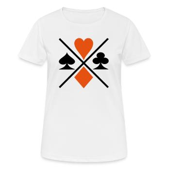 Playing cards poker - Women's Breathable T-Shirt - white - Front - AI Model Female 172 dark (172cm)