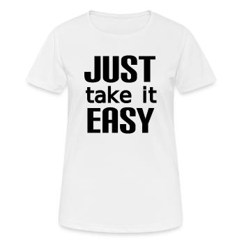 Take it easy - Women's Breathable T-Shirt - white - Front - AI Model Female 172 dark (172cm)