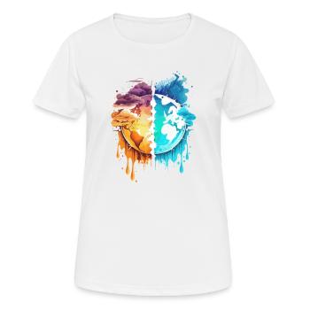 Climate change - Women's Breathable T-Shirt - white - Front - AI Model Female 172 dark (172cm)