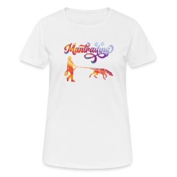 Mantrailing RAINBOW - Frauen T-Shirt atmungsaktiv - Weiß - Vorne - AI Model Female 172 dark (172cm)