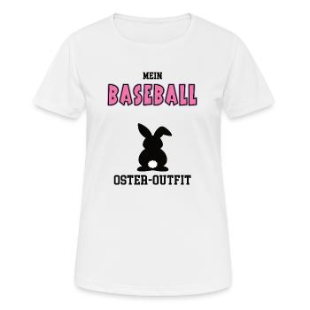 Baseball Oster Outfit Ostergeschenk Baseballerin - Frauen T-Shirt atmungsaktiv - Weiß - Vorne - AI Model Female 172 dark (172cm)