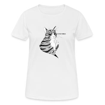 bad kitten - T-shirt respirant Femme - blanc - Devant - AI Model Female 172 dark (172cm)