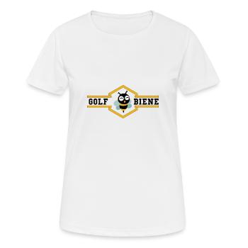 GOLF BIENE - Frauen T-Shirt atmungsaktiv - Weiß - Vorne - AI Model Female 172 dark (172cm)
