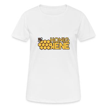 HONIGBIENE - Frauen T-Shirt atmungsaktiv - Weiß - Vorne - AI Model Female 172 dark (172cm)