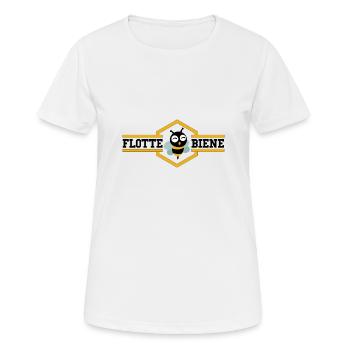 FLOTTE BIENE - Frauen T-Shirt atmungsaktiv - Weiß - Vorne - AI Model Female 172 dark (172cm)