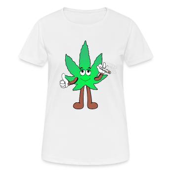 Der Bloom - Weed Cannabis Stoned Hanf Marihuana - Frauen T-Shirt atmungsaktiv - Weiß - Vorne - AI Model Female 172 dark (172cm)