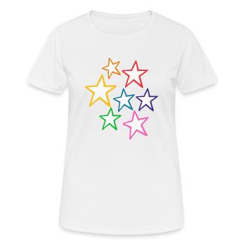 Étoile - T-shirt respirant Femme - blanc - Devant - AI Model Female 172 dark (172cm)