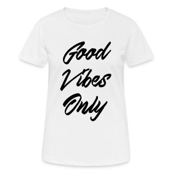 gute Stimmung nur - Frauen T-Shirt atmungsaktiv - Weiß - Vorne - AI Model Female 172 dark (172cm)