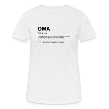 Définition de mot idée cadeau de grand-mère - T-shirt respirant Femme - blanc - Devant - AI Model Female 172 dark (172cm)
