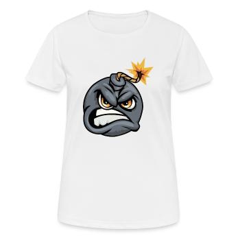 Comic Bomb - Frauen T-Shirt atmungsaktiv - Weiß - Vorne - AI Model Female 172 dark (172cm)
