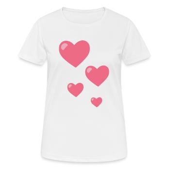 Herz Muster Dekoration Ornament Geschenk - Frauen T-Shirt atmungsaktiv - Weiß - Vorne - AI Model Female 172 dark (172cm)