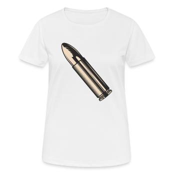 Cartouche de pistolet - T-shirt respirant Femme - blanc - Devant - AI Model Female 172 dark (172cm)