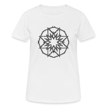 Mosaik Stern Mandala - Frauen T-Shirt atmungsaktiv - Weiß - Vorne - AI Model Female 172 dark (172cm)