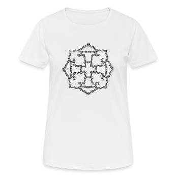 Mosaik Mandala - Frauen T-Shirt atmungsaktiv - Weiß - Vorne - AI Model Female 172 dark (172cm)