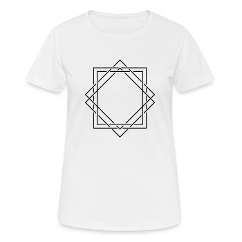 Rahmen Retro - Frauen T-Shirt atmungsaktiv - Weiß - Vorne - AI Model Female 172 dark (172cm)