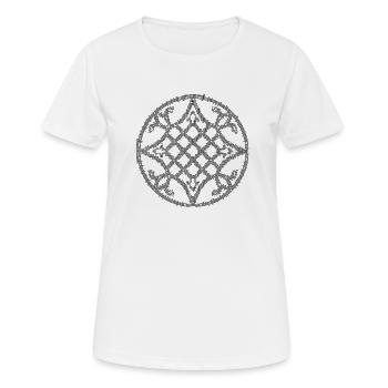 Mosaik Mandala - Frauen T-Shirt atmungsaktiv - Weiß - Vorne - AI Model Female 172 dark (172cm)