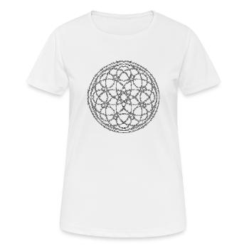 Mosaik Mandala - Frauen T-Shirt atmungsaktiv - Weiß - Vorne - AI Model Female 172 dark (172cm)