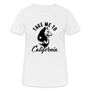 Take me to California - Frauen T-Shirt atmungsaktiv - Weiß - Vorne - AI Model Female 172 dark (172cm)