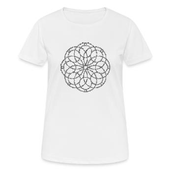 Mosaik Mandala - Frauen T-Shirt atmungsaktiv - Weiß - Vorne - AI Model Female 172 dark (172cm)