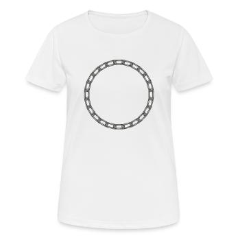 Chain Circle - Women's Breathable T-Shirt - white - Front - AI Model Female 172 dark (172cm)